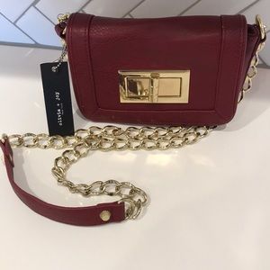 Olivia + Joy Burgundy crossbody with gold accents